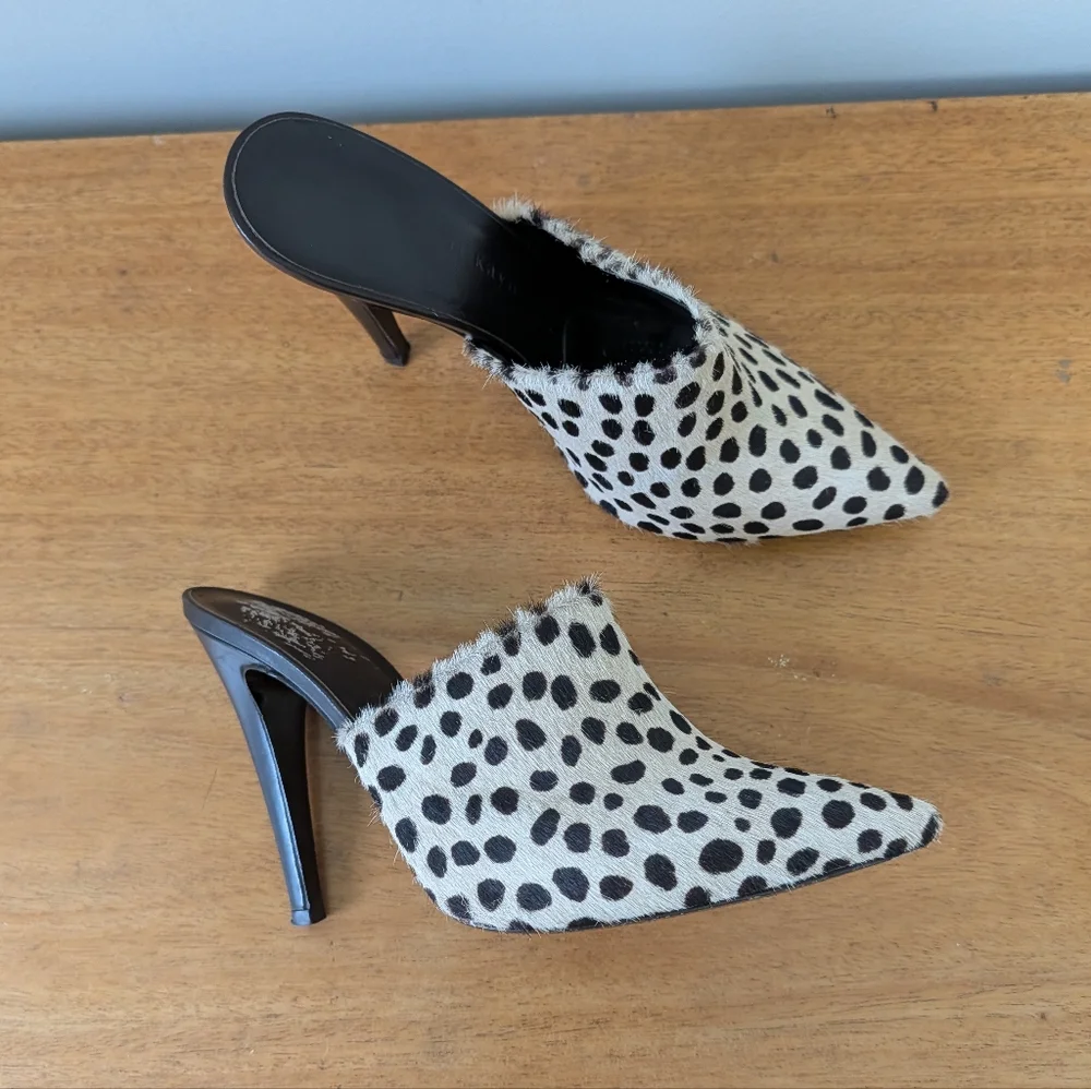 Jenni Kayne Painted‎ Pony Hair Heels Mule Slip On 37